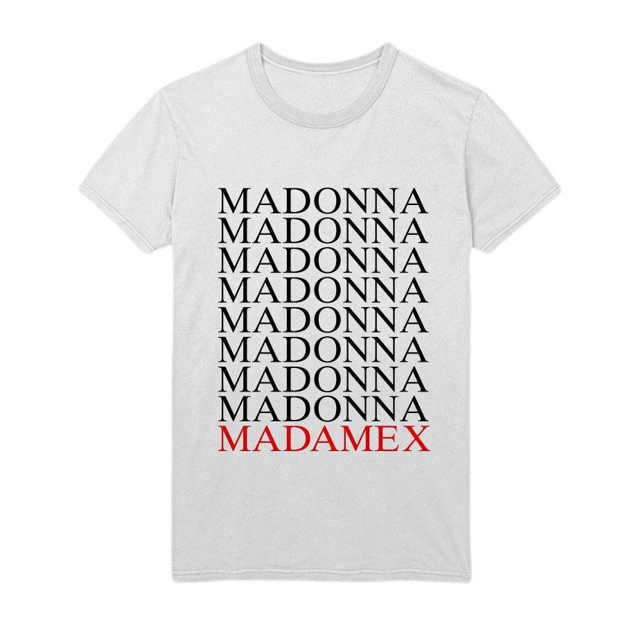 New Madonna Maglietta Madonna Madame X Logo - Bianca