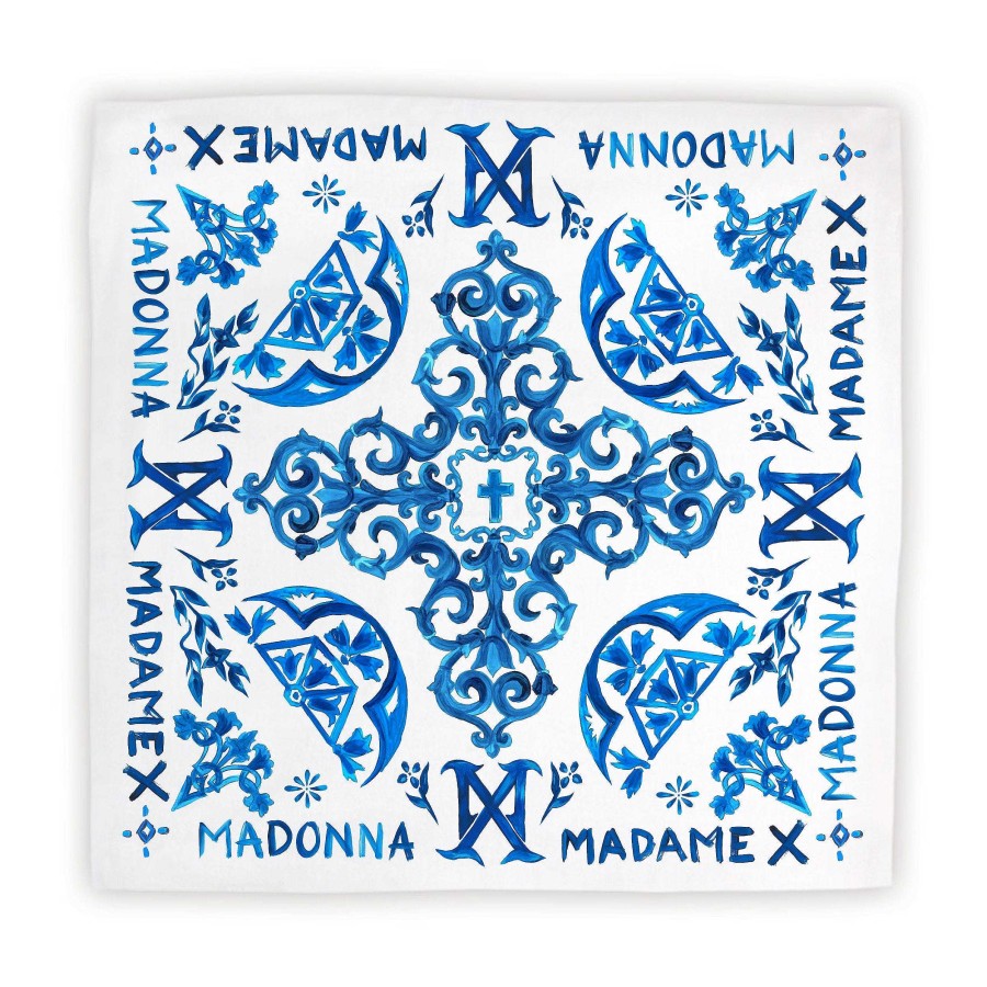 Online Madonna Sciarpa Madonna Piastrelle Blu